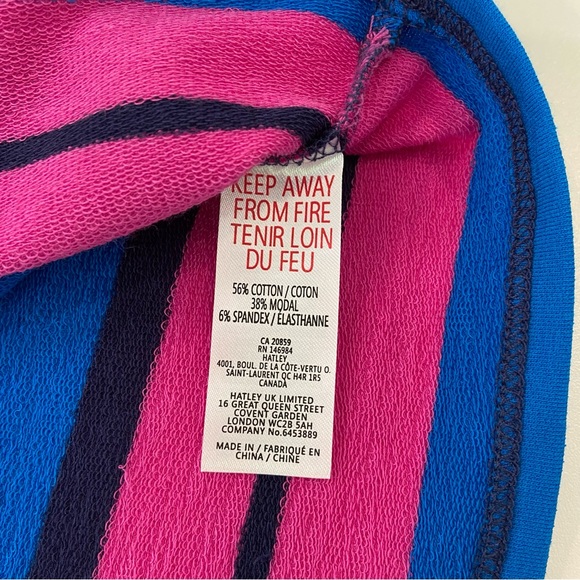 Hatley Bella mini dress nautical coastal stripes blue white pink sleeveless Smal - Picture 9 of 13